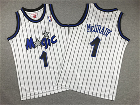 Orlando Magic #1 Tracy McGrady Youth 2003-04 White Hardwood Classics Jersey