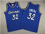 Orlando Magic #32 Shaquille O'Neal Youth 1994-45 Blue Hardwood Classics Jersey