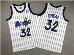 Orlando Magic #32 Shaquille O'Neal Youth 1993-94 White Hardwood Classics Jersey