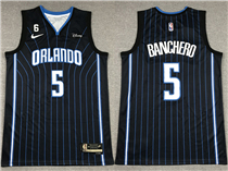 Orlando Magic #5 Paolo Banchero Black Swingman Jersey