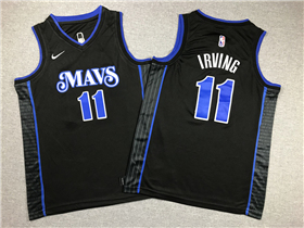 Dallas Mavericks #11 Kyrie Irving Youth 2023-24 Black City Edition Swingman Jersey