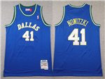 Dallas Mavericks #41 Dirk Nowitzki 1998-99 Blue Hardwood Classics Jersey