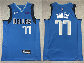 Dallas Mavericks #77 Luka Dončić Blue Swingman Jersey