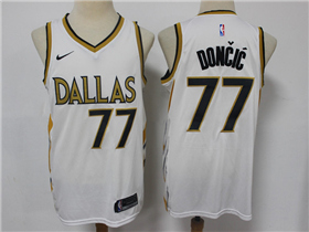 Dallas Mavericks #77 Luka Dončić 2020-21 White City Edition Swingman Jersey