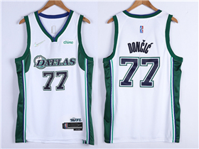 Dallas Mavericks #77 Luka Dončić 2021-22 White City Edition Swingman Jersey