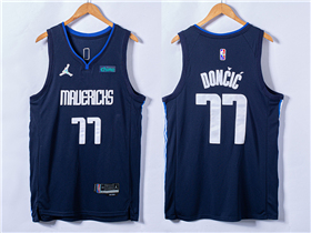 Dallas Mavericks #77 Luka Dončić 2020-21 Navy Statement Edition Swingman Jersey