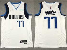 Dallas Mavericks #77 Luka Dončić White Swingman Jersey