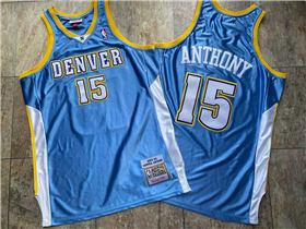 Denver Nuggets #15 Carmelo Anthony 2003-04 Light Blue Hardwood Classics Jersey