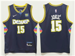 Denver Nuggets #15 Nikola Jokić 2021-22 Navy City Edition Swingman Jersey