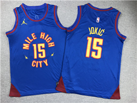 Denver Nuggets #15 Nikola Jokić Youth 2022-23 Blue Statement Swingman Jersey