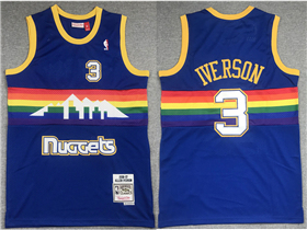 Denver Nuggets #3 Allen Iverson 2006-07 Blue Hardwood Classics Jersey