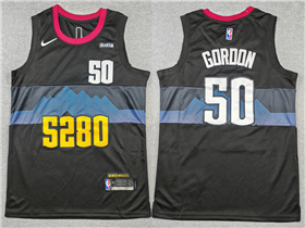 Denver Nuggets #50 Aaron Gordon 2023-24 Black City Edition Swingman Jersey