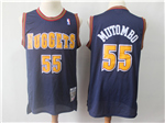 Denver Nuggets #55 Dikembe Mutombo Navy Blue Hardwood Classics Jersey