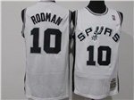 San Antonio Spurs #10 Dennis Rodman White Hardwood Classics Jersey