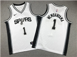 San Antonio Spurs #1 Victor Wembanyama Youth White Swingman Jersey