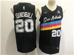 San Antonio Spurs #20 Manu Ginobili 2020-21 Black City Edition Swingman Jersey