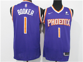 Phoenix Suns #1 Devin Booker Purple Swingman Jersey