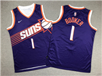 Phoenix Suns #1 Devin Booker Youth 2023-24 New Purple Swingman Jersey