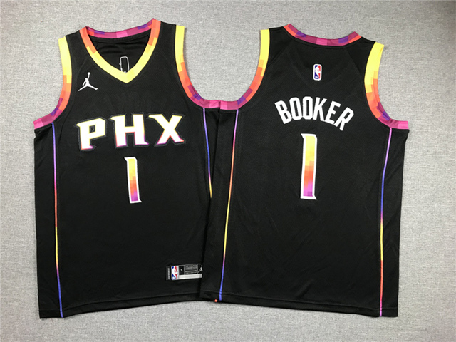 Phoenix Suns 1 Devin Booker 2022 24 Black Statement Edition Swingman Jersey Tte Tradingltd 