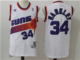 Phoenix Suns #34 Charles Barkley White Hardwood Classics Jersey