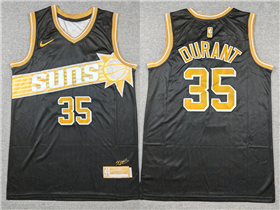 Phoenix Suns #35 Kevin Durant Black Gold Swingman Jersey