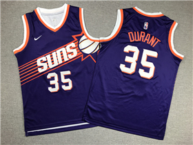 Phoenix Suns #35 Kevin Durant Youth 2023-24 New Purple Swingman Jersey