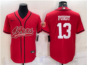 San Francisco 49ers #13 Brock Purdy Red Baseball Cool Base Jersey