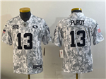 San Francisco 49ers #13 Brock Purdy Youth Arctic Camo 2024 Salute To Service Limited Jersey