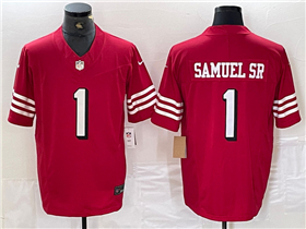 San Francisco 49ers #1 Deebo Samuel Sr. Alternate Red Vapor F.U.S.E. Limited Jersey