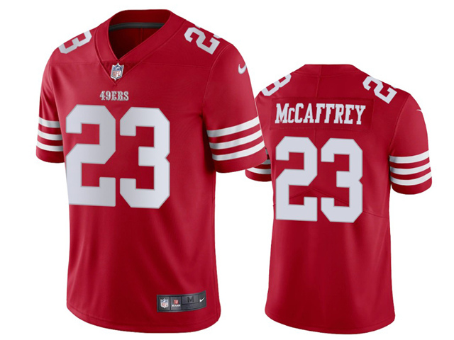 San Francisco 49ers #23 Christian McCaffrey 2022 Red Vapor Limited ...