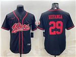 San Francisco 49ers #29 Talanoa Hufanga Black Baseball Cool Base Jersey