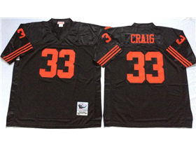 San Francisco 49ers #33 Roger Craig Throwback Black Jersey