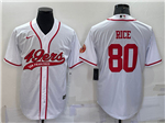 San Francisco 49ers #80 Jerry Rice White Baseball Cool Base Jersey