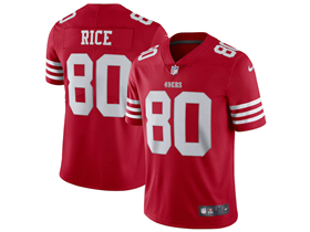 San Francisco 49ers #80 Jerry Rice Red Vapor Limited Jersey