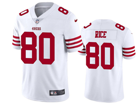 San Francisco 49ers #80 Jerry Rice White Vapor Limited Jersey