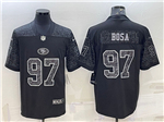 San Francisco 49ers #97 Nick Bosa Black RFLCTV Limited Jersey