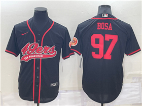 San Francisco 49ers #97 Nick Bosa Black Baseball Cool Base Jersey