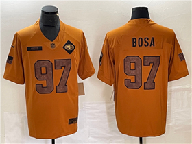 San Francisco 49ers #97 Nick Bosa 2023 Brown Salute To Service Limited Jersey