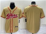 San Francisco 49ers Gold Baseball Cool Base Team Jersey