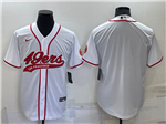 San Francisco 49ers White Baseball Cool Base Team Jersey