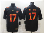 Buffalo Bills #17 Josh Allen Black Colorful Fashion Limited Jersey