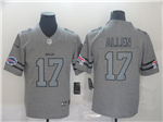 Buffalo Bills #17 Josh Allen Gray Gridiron Gray Limited Jersey