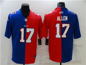 Buffalo Bills #17 Josh Allen Split Blue/Red Vapor Limited Jersey