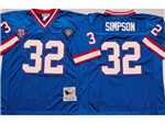 Buffalo Bills #32 O.J. Simpson Throwback Blue Jersey