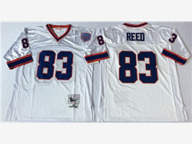 Buffalo Bills #83 Andre Reed 1990 Throwback White Jersey