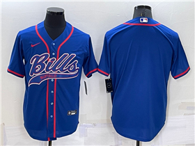 Buffalo Bills Blue Baseball Cool Base Team Jersey