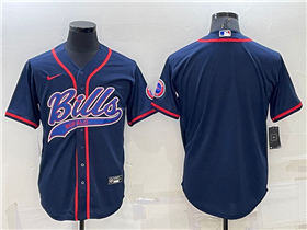 Buffalo Bills Navy Baseball Cool Base Team Jersey