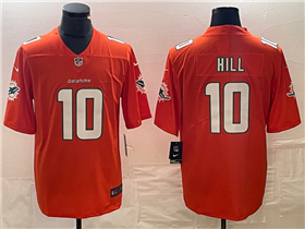 Miami Dolphins #10 Tyreek Hill Orange Vapor Limited Jersey