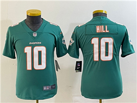 Miami Dolphins #10 Tyreek Hill Youth Aqua Vapor Limited Jersey