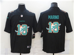 Miami Dolphins #13 Dan Marino Black Shadow Logo Limited Jersey